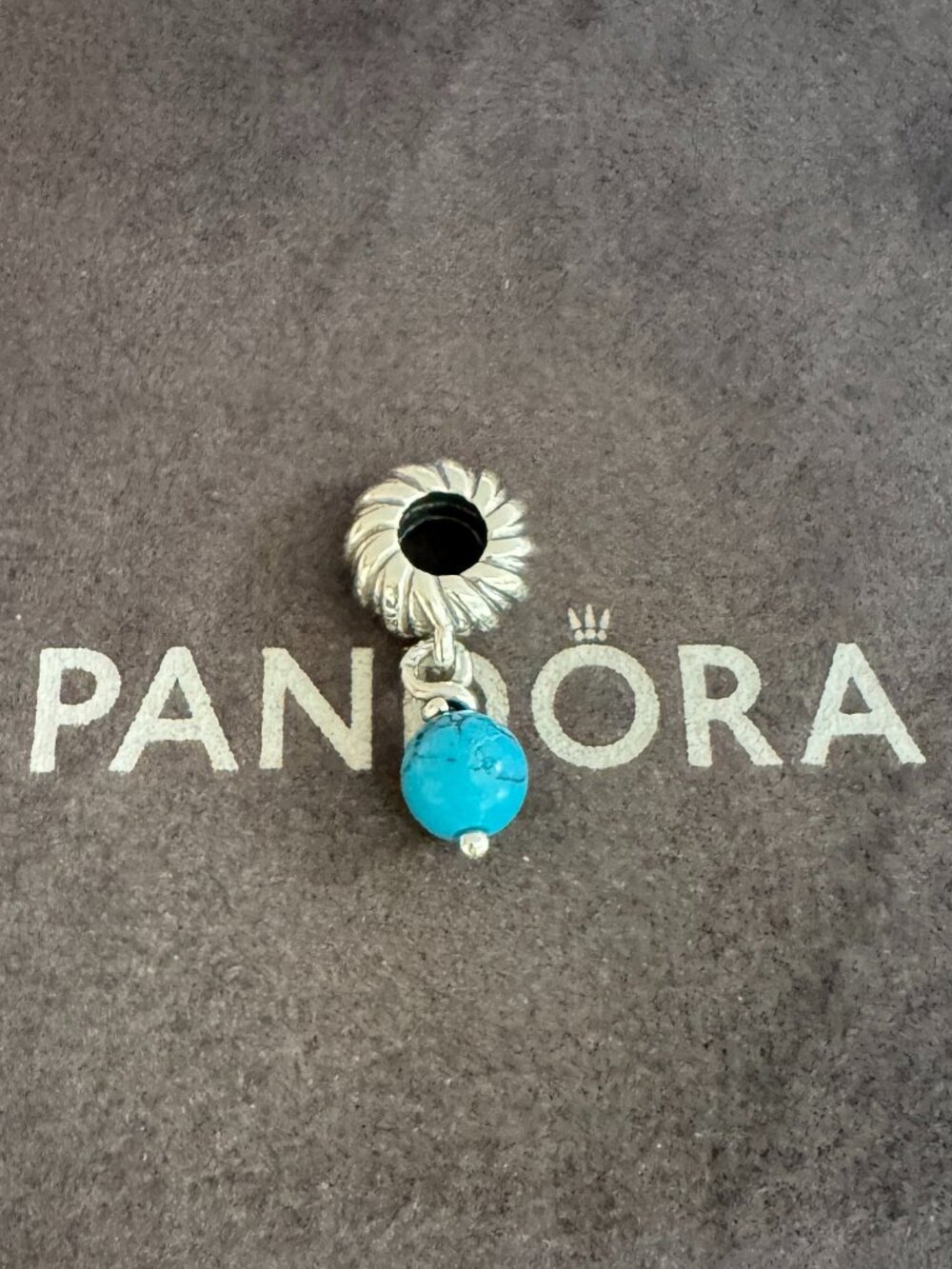 Pandora Turquoise-Colored Dangle Charm